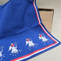 kongeblå-bordløber-hvide-engle-print-retro-juleløber